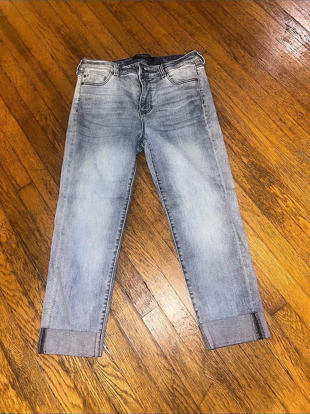 Liverpool The Crop Straight Leg Jeans in Blue Waist 12